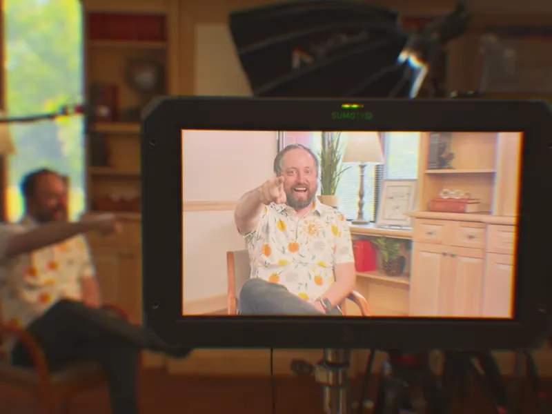 Chris Brank, founder and executive producer at Let People See, on a video shoot